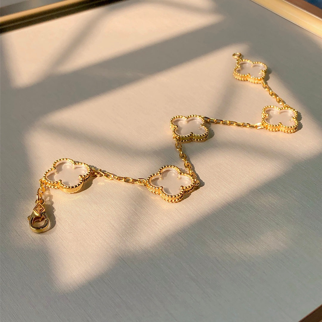 Five-Flower Crystal Bracelet