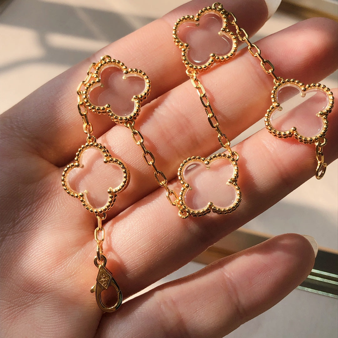 Five-Flower Crystal Bracelet