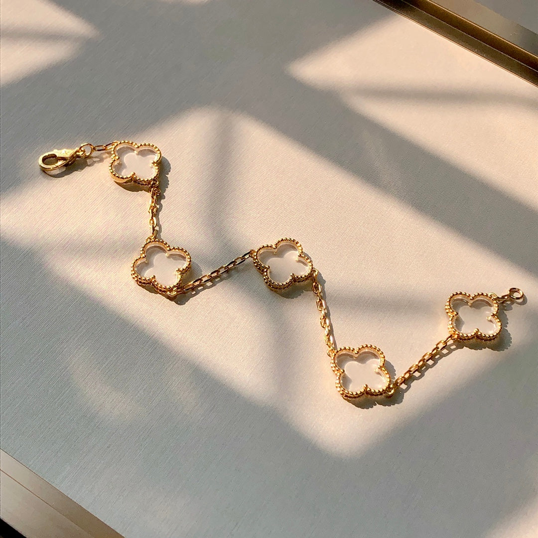 Five-Flower Crystal Bracelet