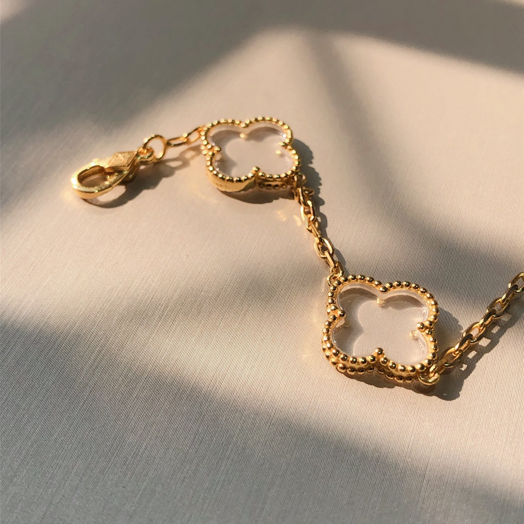 Five-Flower Crystal Bracelet