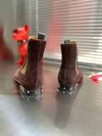 Elastic Boots with Studded Heel