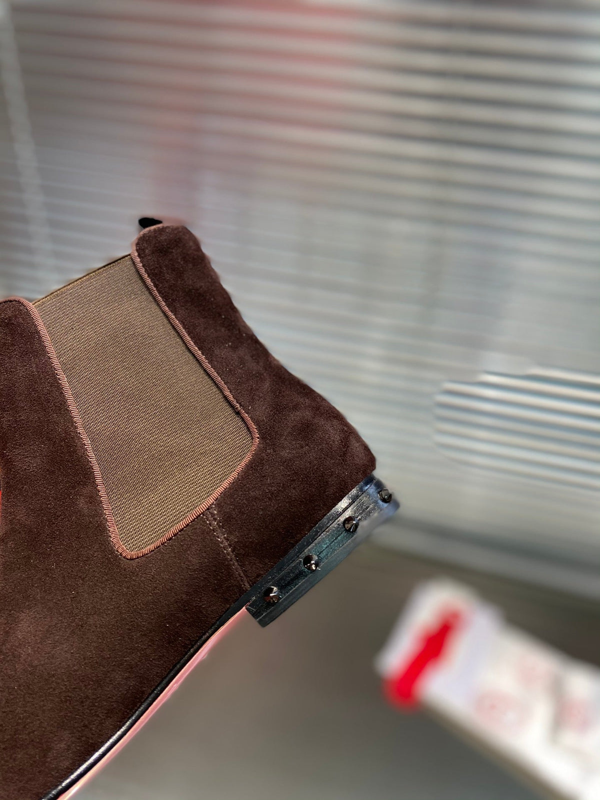 Elastic Boots with Studded Heel