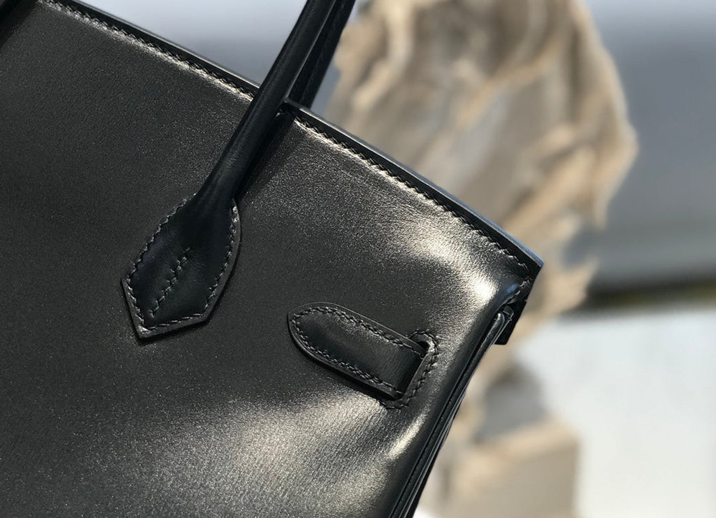 Black Leather Bag 30