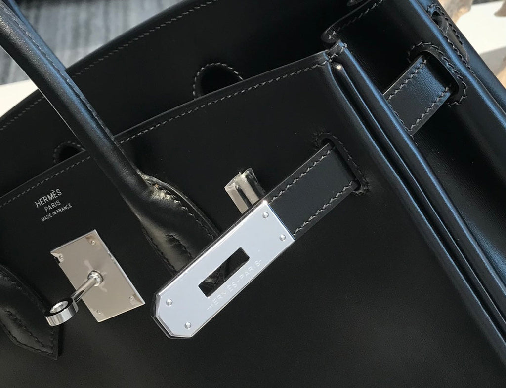 Black Leather Bag 30