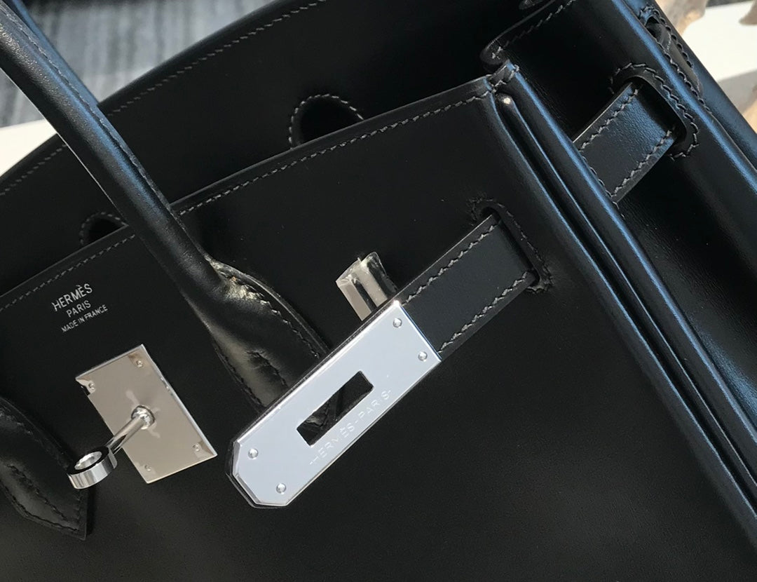 Black Leather Bag 30