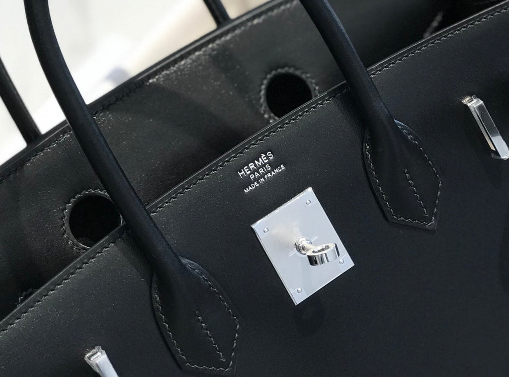 Black Leather Bag 30