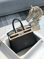 Black Leather Bag 30