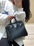 Black Leather Bag 30