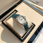 Silver Diamond Bezel Watch 36 mm