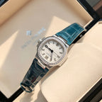 Silver Diamond Bezel Watch 36 mm