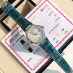 Silver Diamond Bezel Watch 36 mm