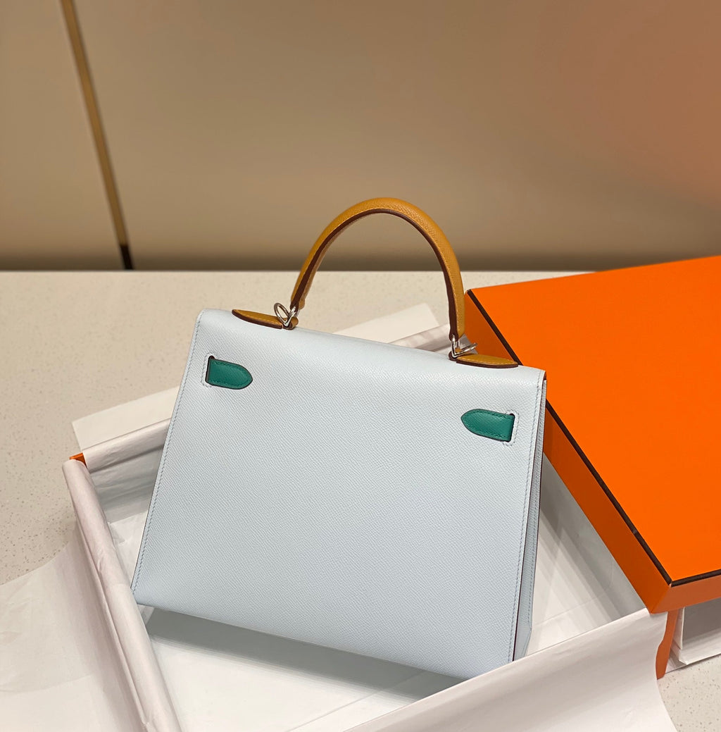 Tricolor Leather Bag 28
