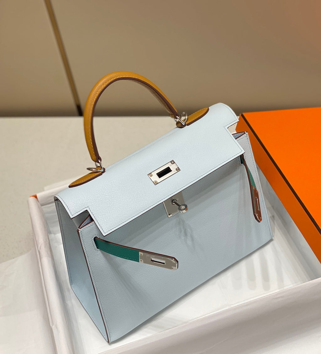 Tricolor Leather Bag 28
