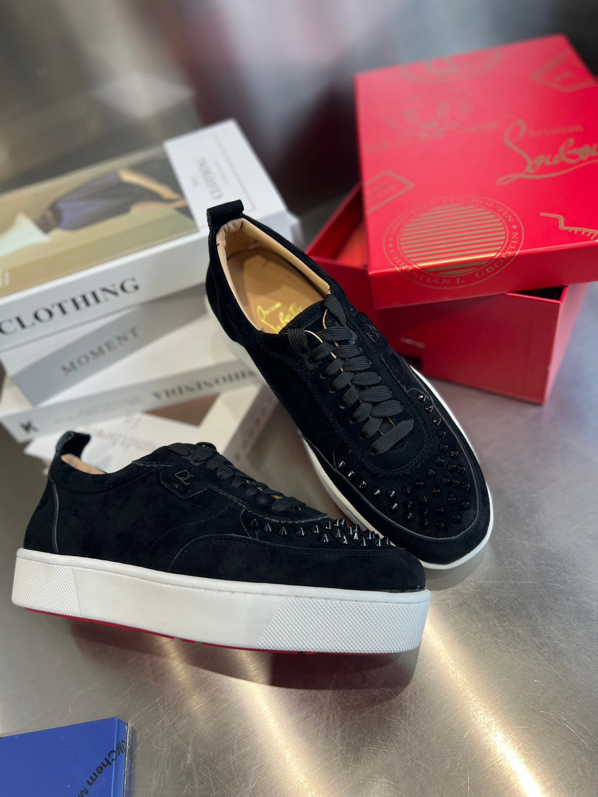 Low-Cut Studded Sneakers