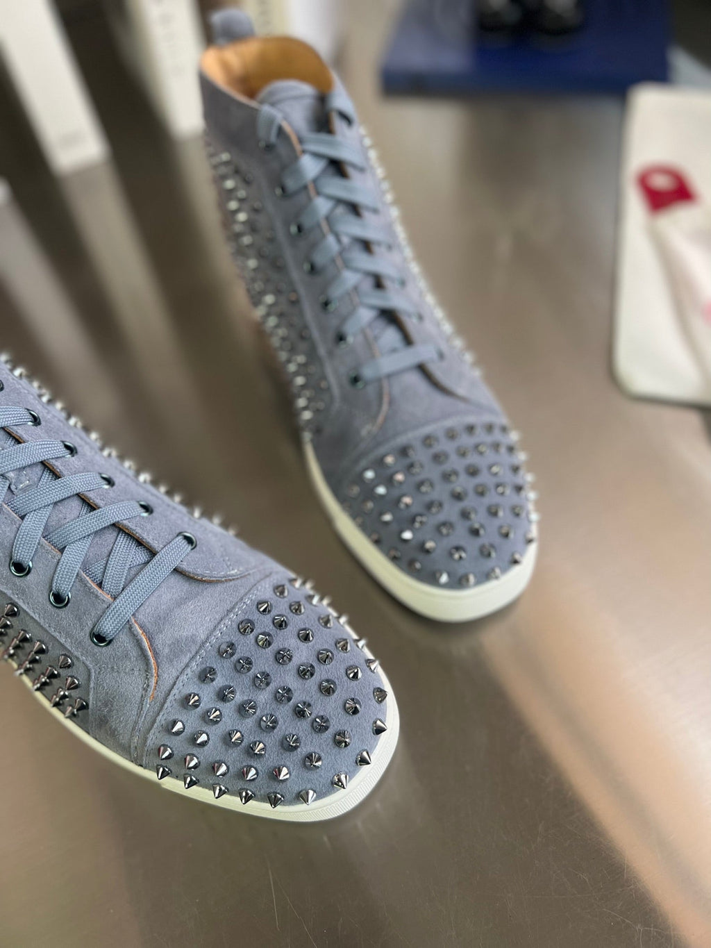 Galvanized Studded Sneakers