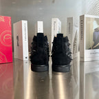 High-Top Black Diamond Studded Boots