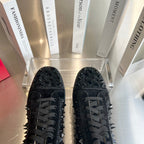 High-Top Black Diamond Studded Boots
