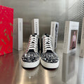 High-Top Black Studded Sneakers