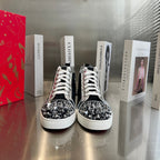 High-Top Black Studded Sneakers