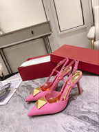 Studded Patent Leather Heels