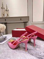 Studded Patent Leather Heels