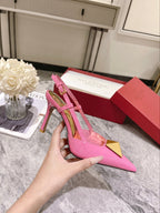 Studded Patent Leather Heels