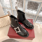 Women’s Martin Ankle Boots with Diamond Buckle