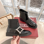 Women’s Martin Ankle Boots with Diamond Buckle