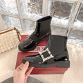 Women’s Martin Ankle Boots with Diamond Buckle
