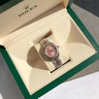 Two-Tone Rose Dial Watch