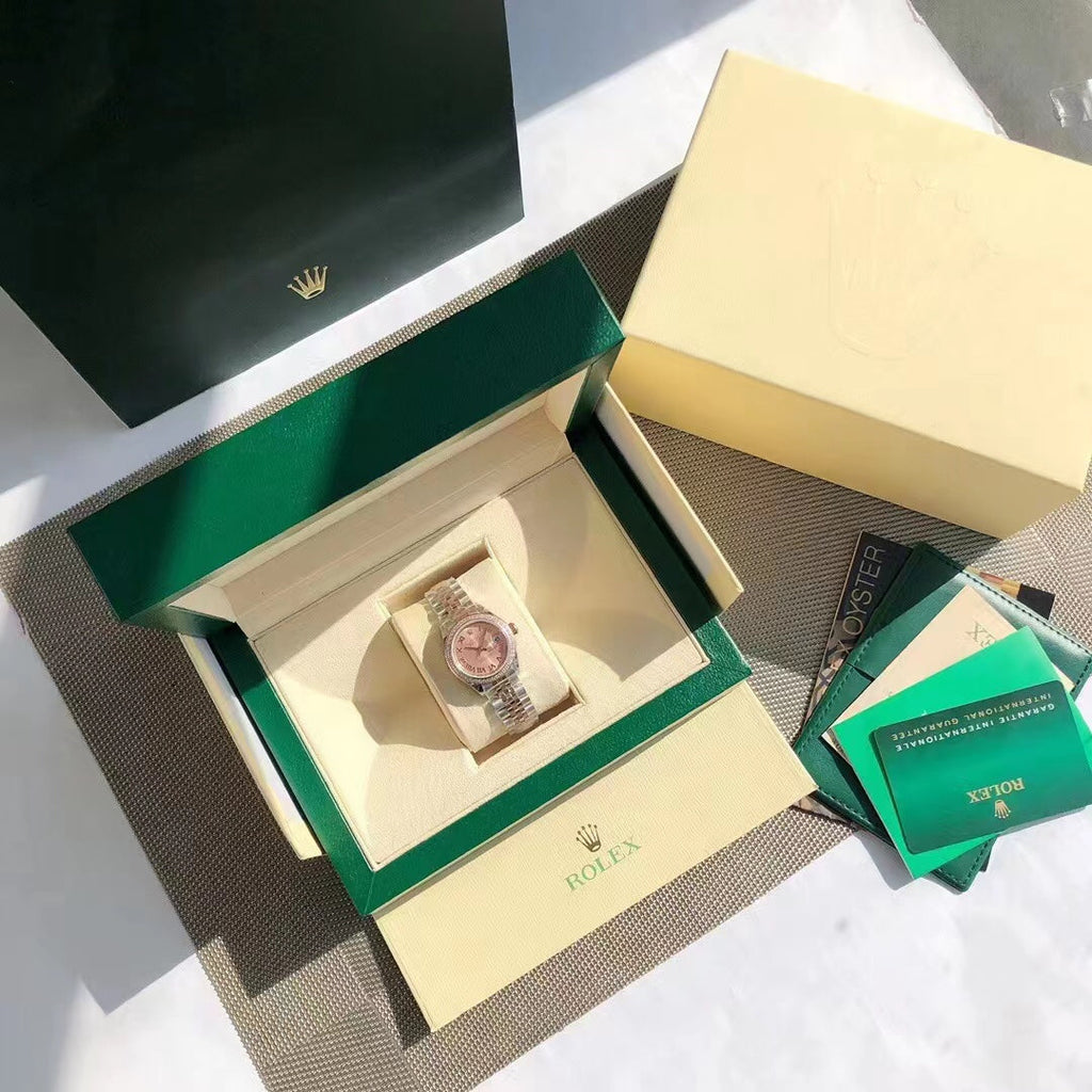Two-Tone Rose Dial Watch