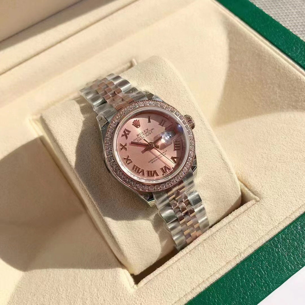 Two-Tone Rose Dial Watch