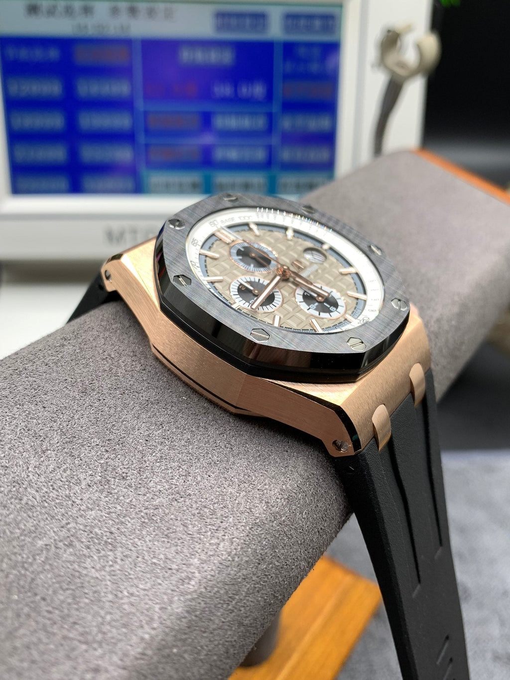 Rose Gold Automatic Chronograph Watch