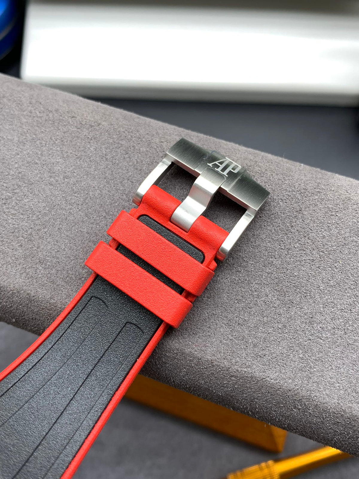 Black Red Chronograph Sport Watch 44 mm