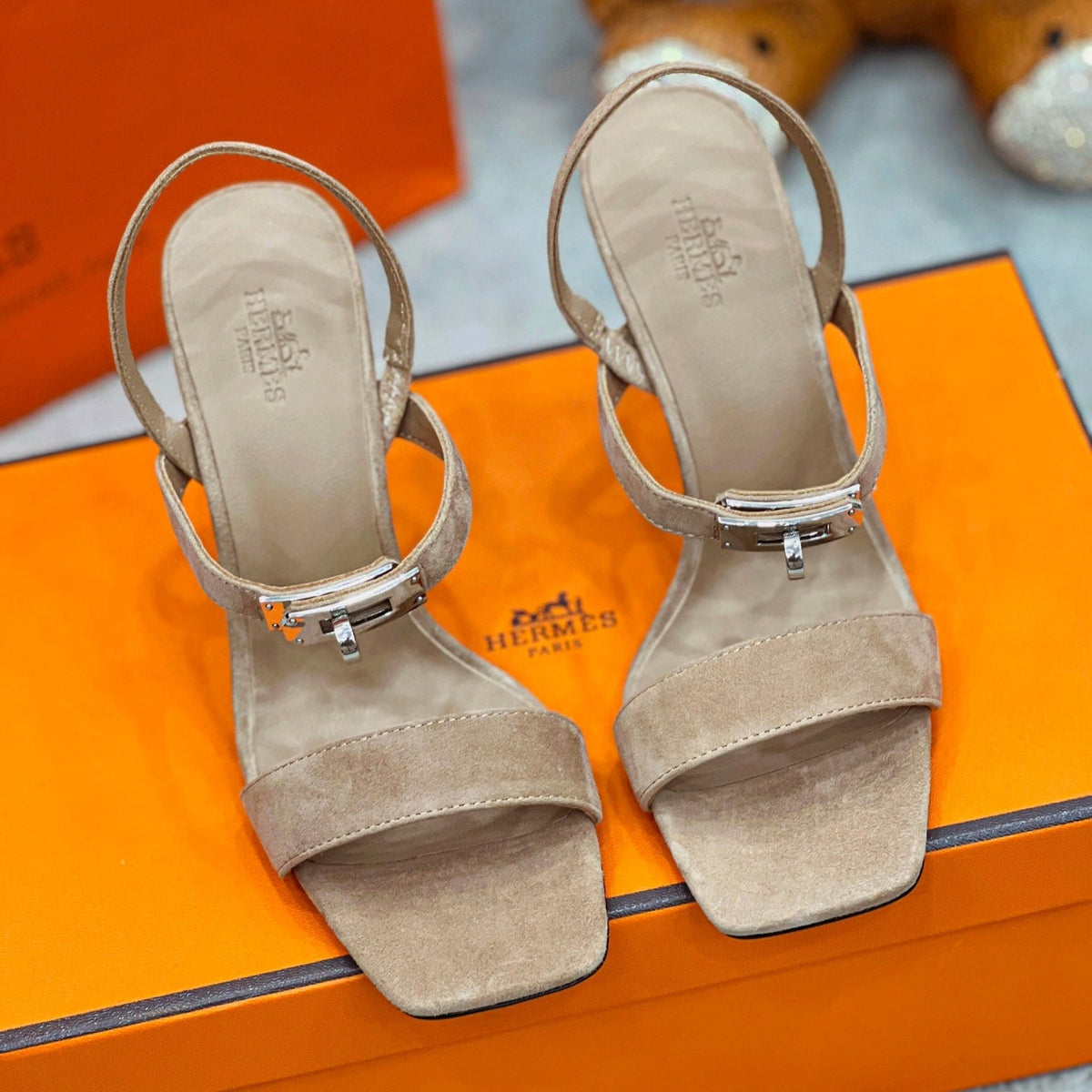 Kelly Suede Buckle Sandals