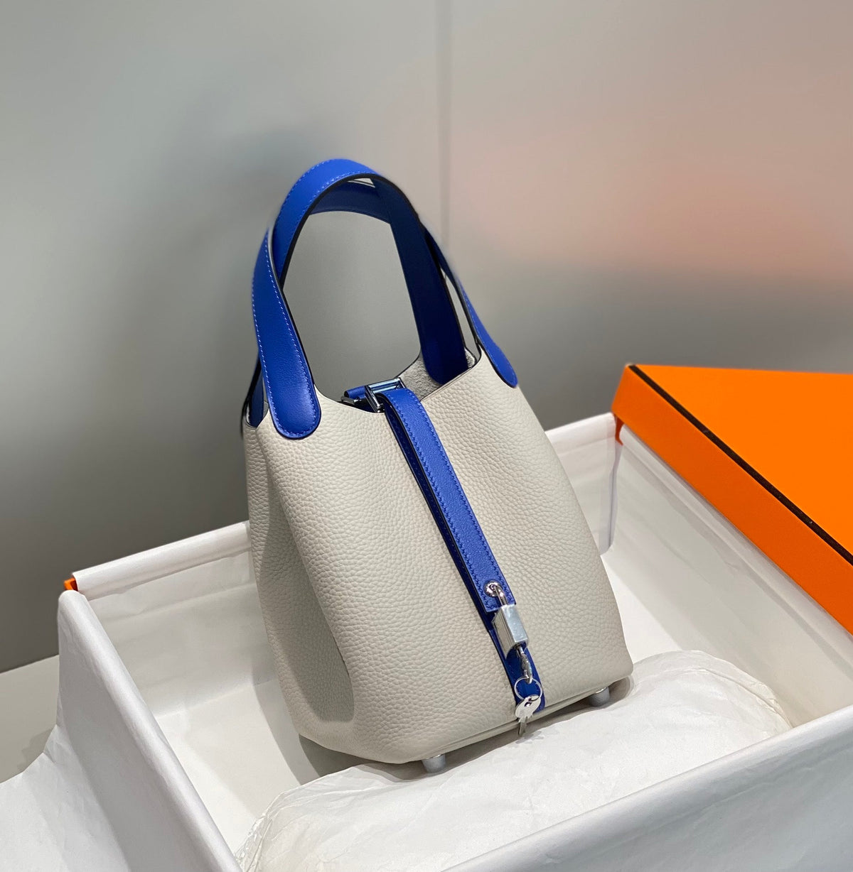Waxed Gabardine Bucket Bag