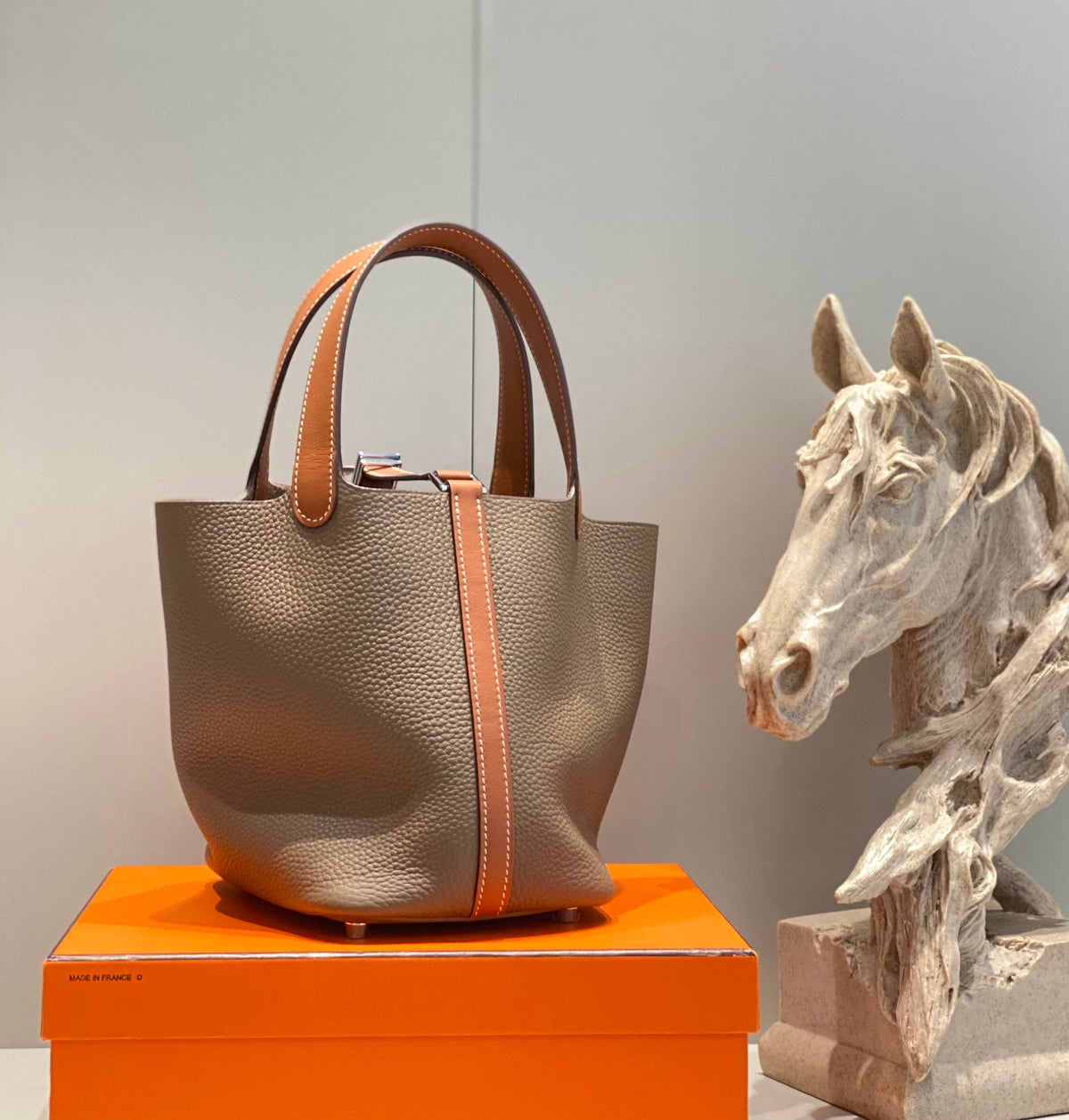 Waxed Gabardine Bucket Bag