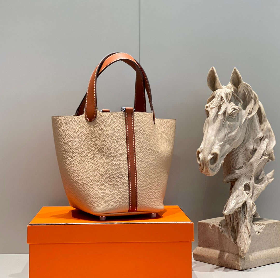 Waxed Gabardine Bucket Bag
