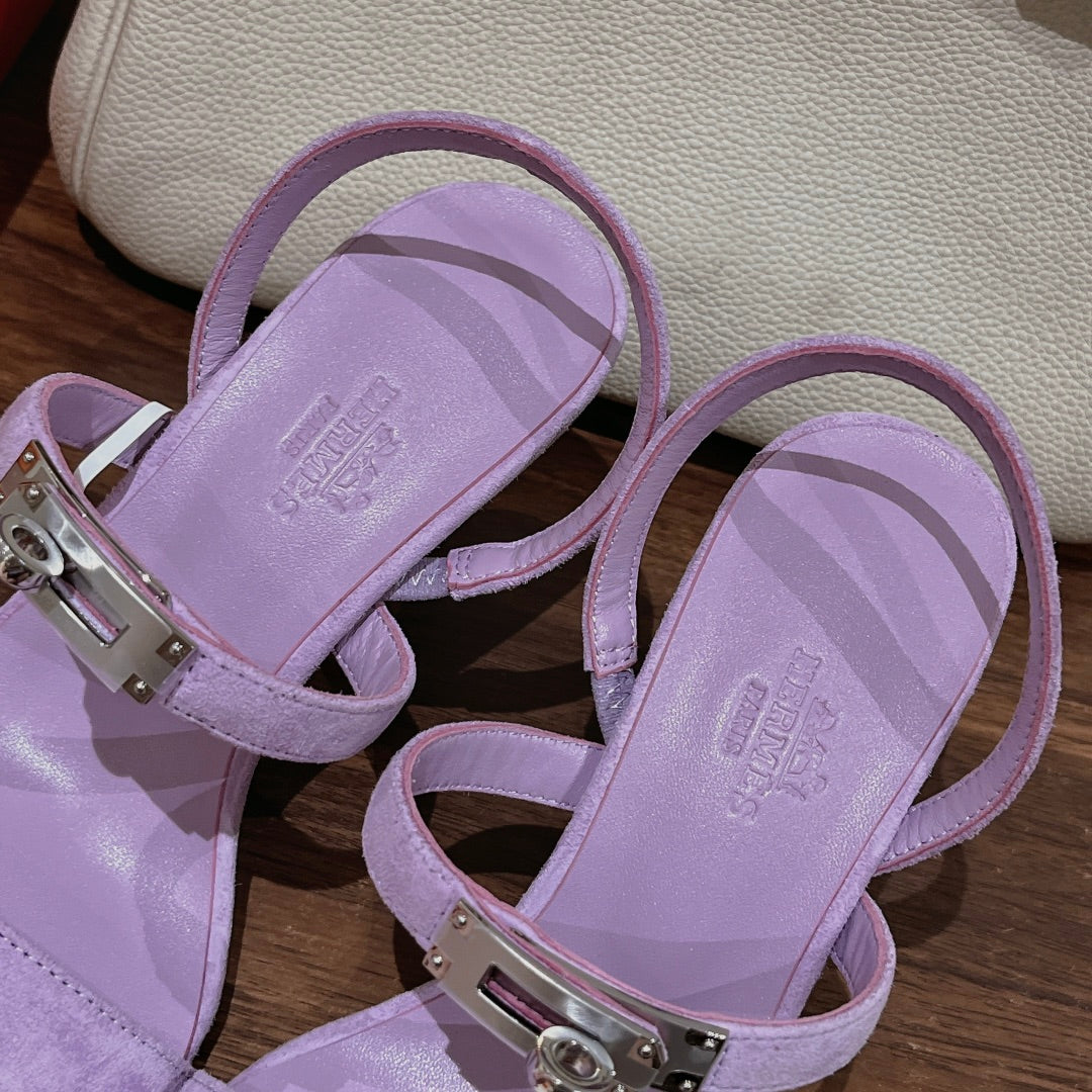 Kelly Suede Buckle Sandals