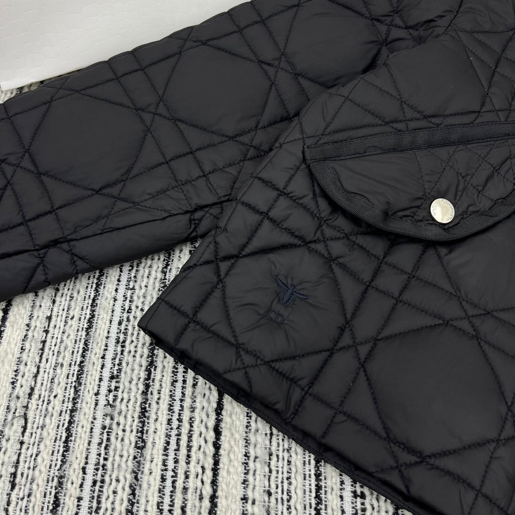 Diamond-Quilted Down Jacket