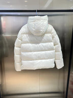Striped Hooded Down Jacket