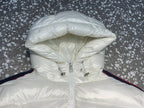Striped Hooded Down Jacket