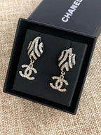 CC Enamel Drop Earrings