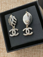 CC Enamel Drop Earrings