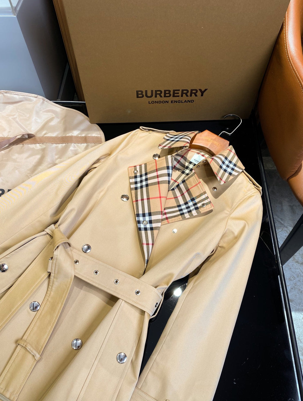 Handcrafted Cotton Gabardine Trench Coat