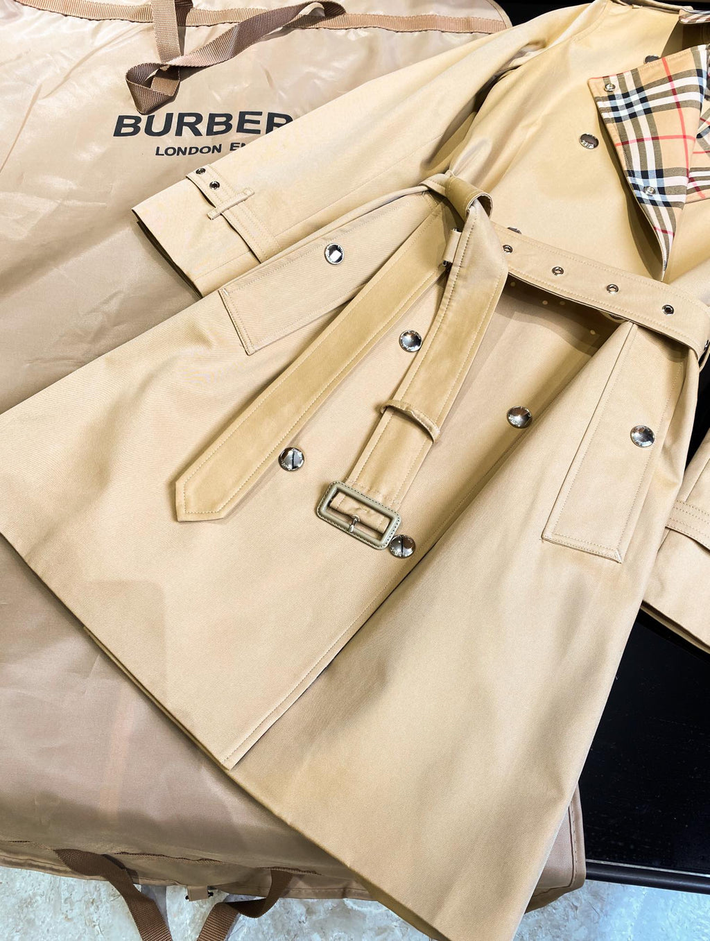 Handcrafted Cotton Gabardine Trench Coat