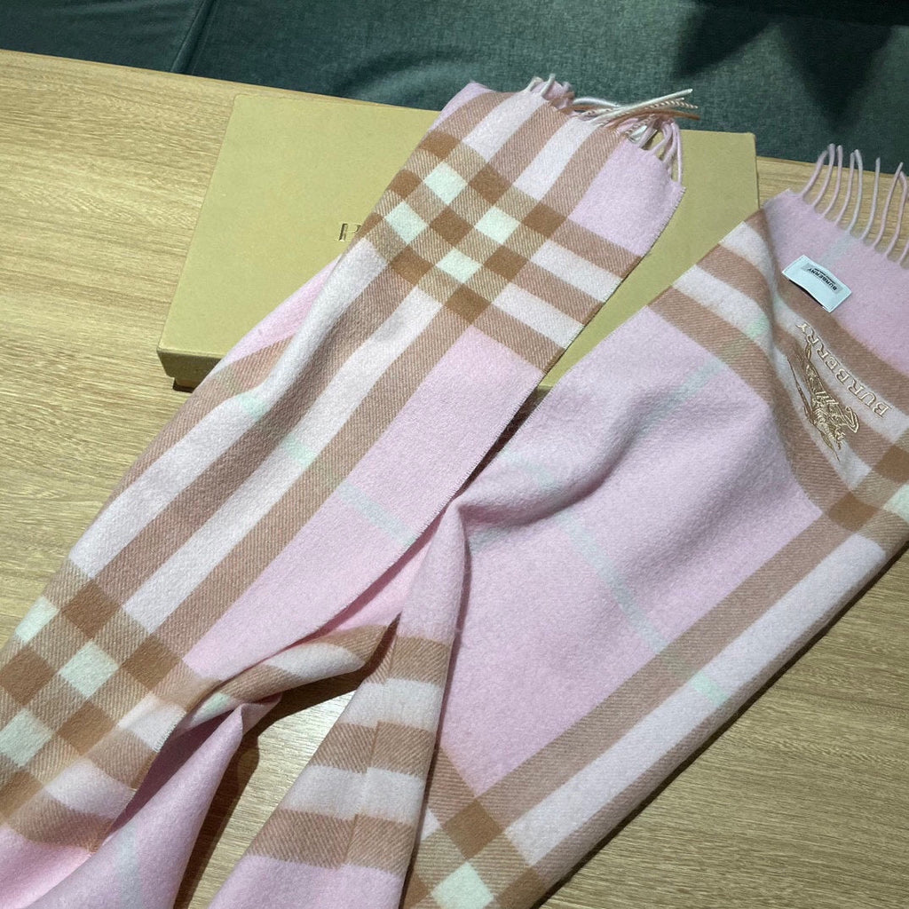 Small Check Cashmere Scarf