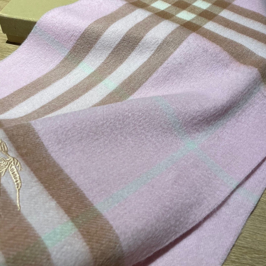 Small Check Cashmere Scarf
