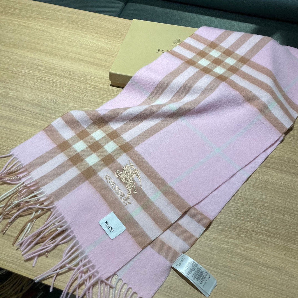 Small Check Cashmere Scarf
