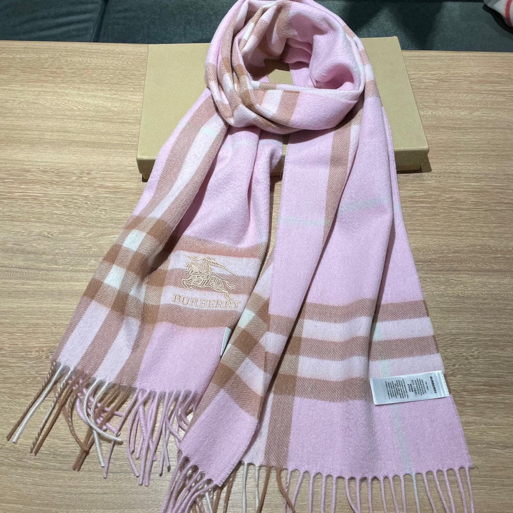 Small Check Cashmere Scarf